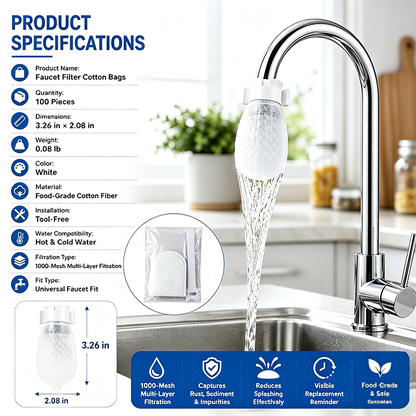 [Fits Faucets < 1] 30 cotton filter bags, Multi-scene Filter 🚰