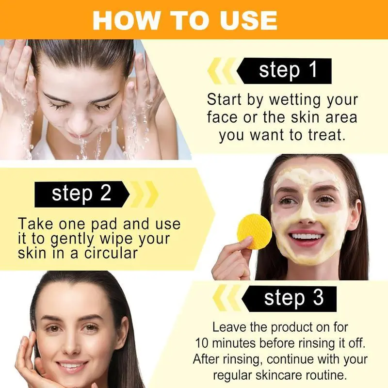 🏆Surprise Price:minimum Only $6.42!!!⚡Turmeric & Kojic Acid Cleansing Pads 20pcs🍋