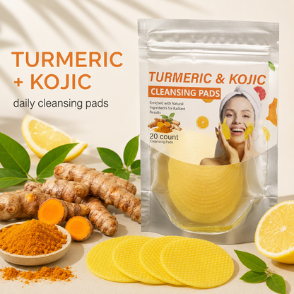 🏆Surprise Price:minimum Only $6.42!!!⚡Turmeric & Kojic Acid Cleansing Pads 20pcs🍋