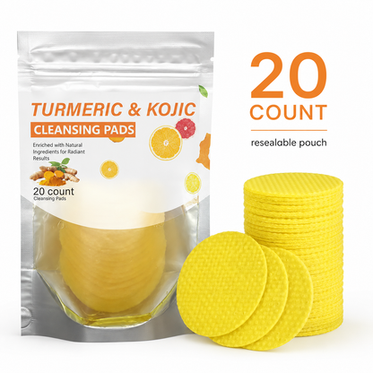 🏆Surprise Price:minimum Only $6.42!!!⚡Turmeric & Kojic Acid Cleansing Pads 20pcs🍋