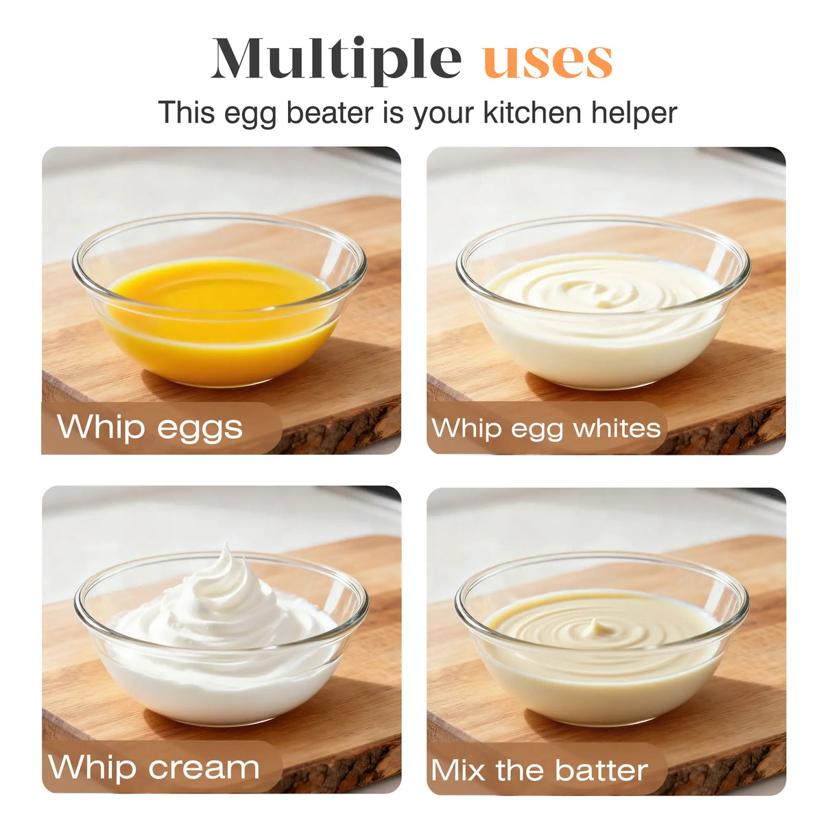 LAST DAY🎁 BUY 1 GET 1 FREE🥄Semi-Automatic Stainless Egg & Milk Whisk