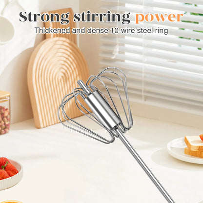LAST DAY🎁 BUY 1 GET 1 FREE🥄Semi-Automatic Stainless Egg & Milk Whisk