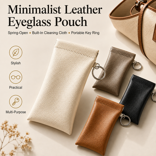 LAST DAY BUY 1 GET 1 FREE🎁-Soft PU Leather Sunglasses Pouch Elastic Opening Eyeglasses Bag