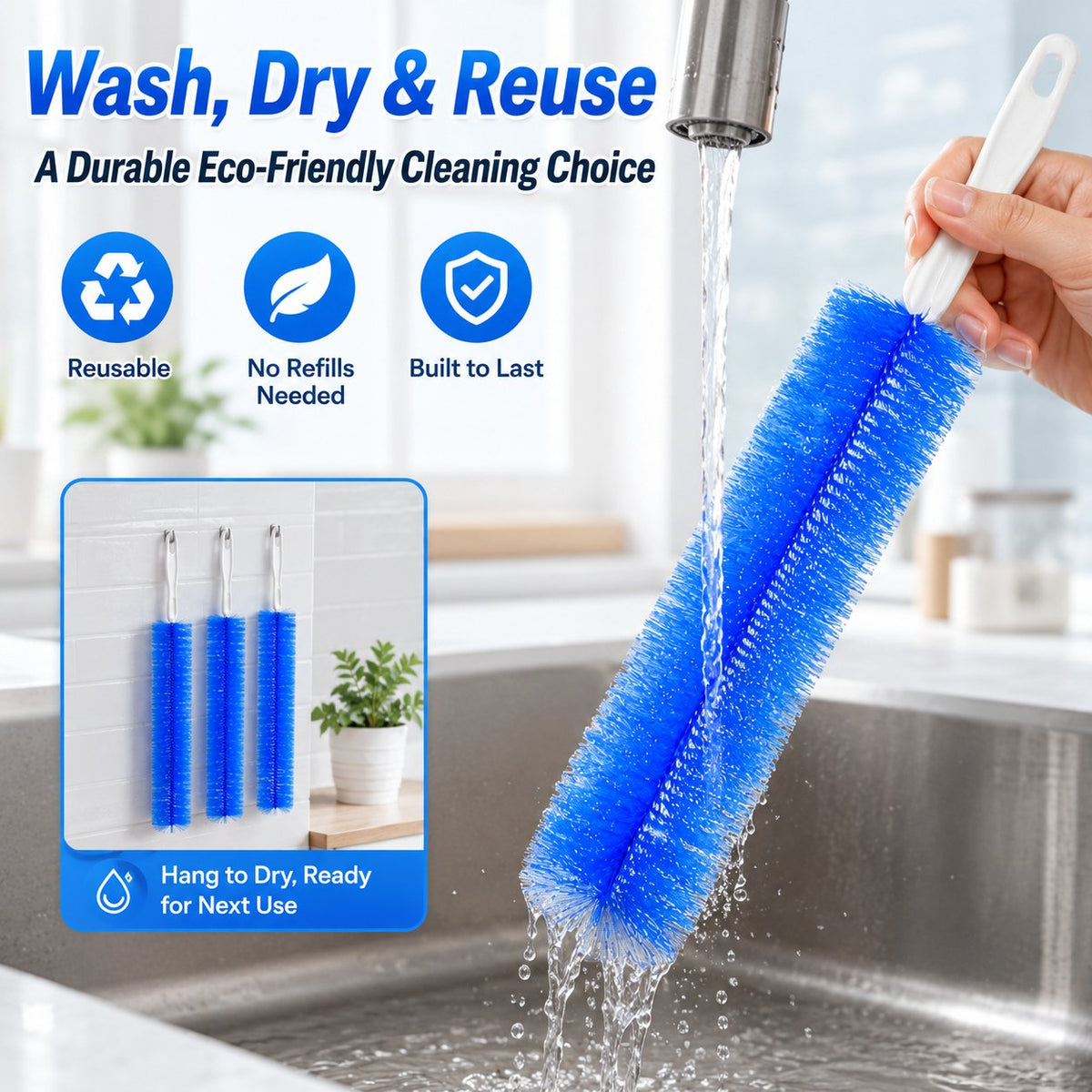 LAST DAY 🎁BUY 1 GET 1 FREE - Bendable Microfiber Head,Reusable Dust Remover
